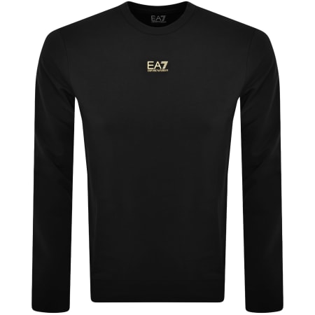 EA7 Emporio Armani Logo Sweatshirt Black | Mainline Menswear us